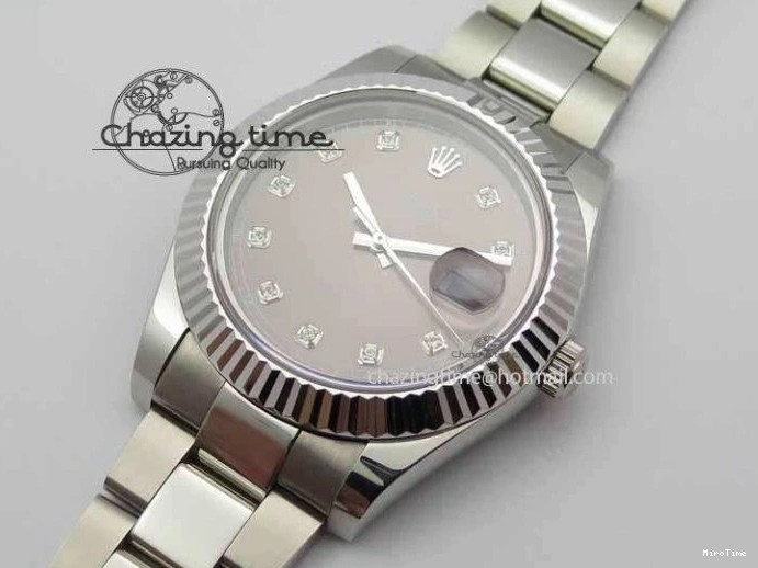 MiroTime 0505 Packable DateJust II 41mm SS BP Maker Best Edition Gray Dial Diam On SS Bracelet SA 3729